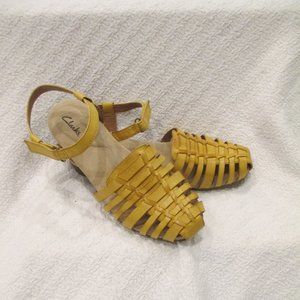 Clark's Jaina Canary Huarache Wedge Sandals